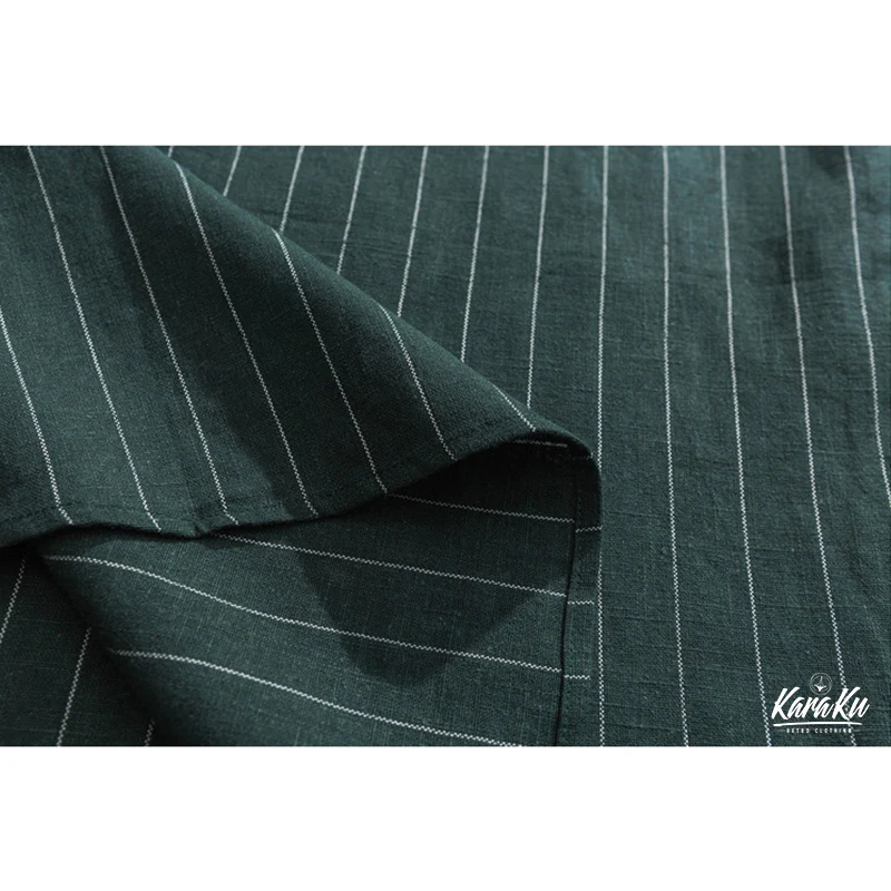 Business&Casual シングルストライプ綿麻シャツ - Image 15