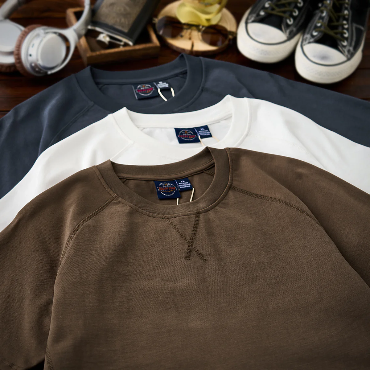 CLEANFIT　Vガゼット入りラグランスリーブコットンTee - Image 7