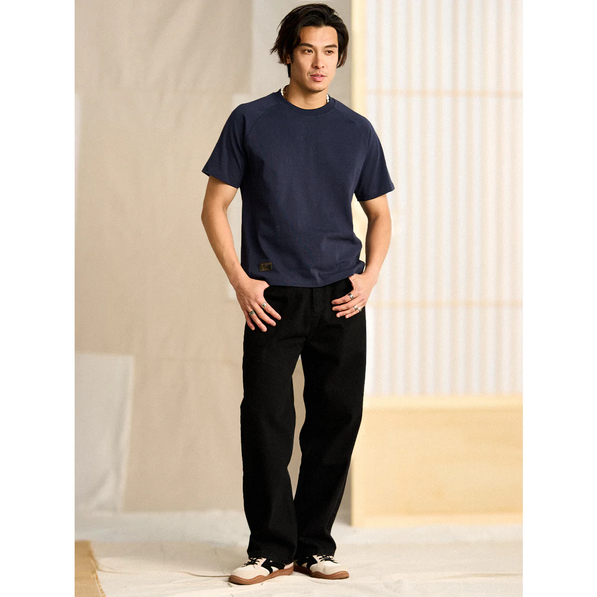CLEANFIT　Vガゼット入りラグランスリーブコットンTee - Image 8