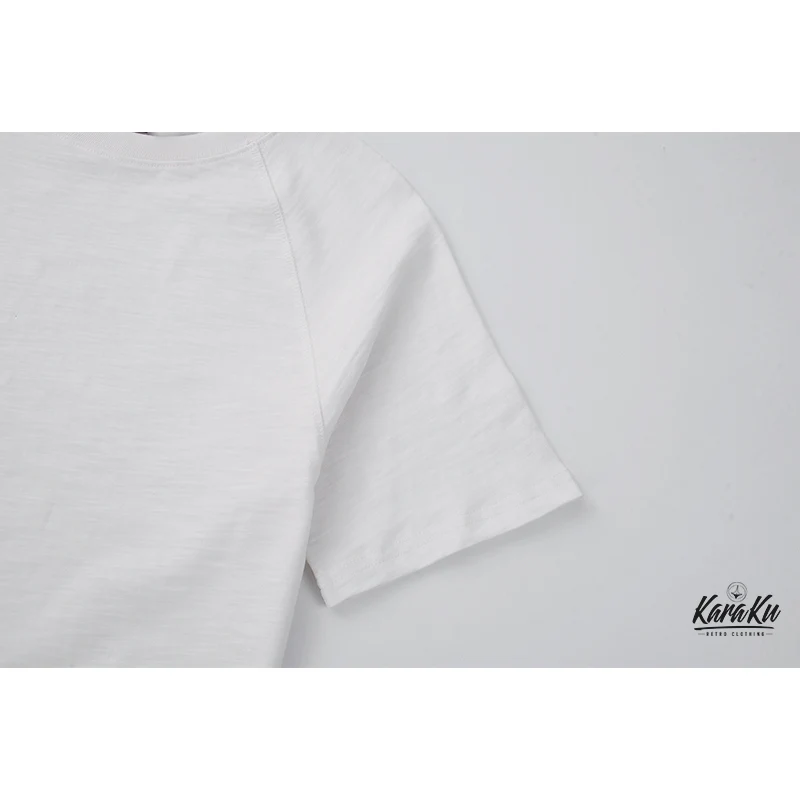 ワンポイント入り 230g スラブコットン無地ラグランスリーブtee - Image 11