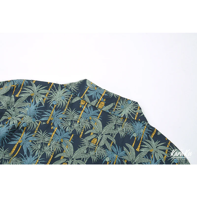 「RETRO HAWAII」ヤシ科総柄アロハシャツ - Image 4