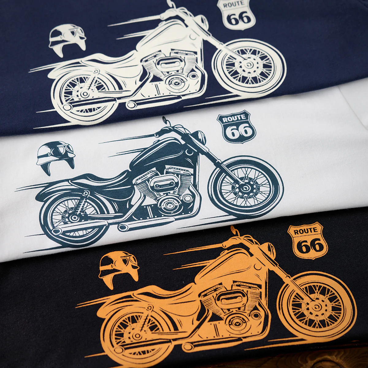 210gヘビーウェイト バイカー定番抜染プリントコットンTee - Image 10