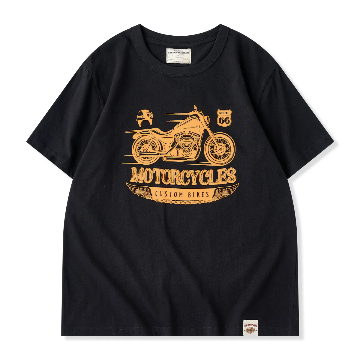 210gヘビーウェイト バイカー定番抜染プリントコットンTee - Image 3