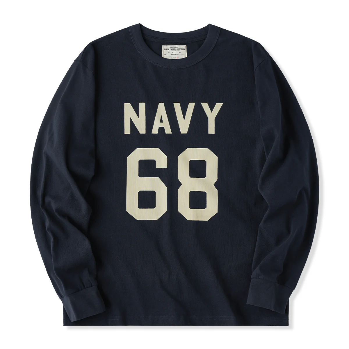 280gヘビーウェイト 「NAVY 68」プリントコットンロンT - Image 3
