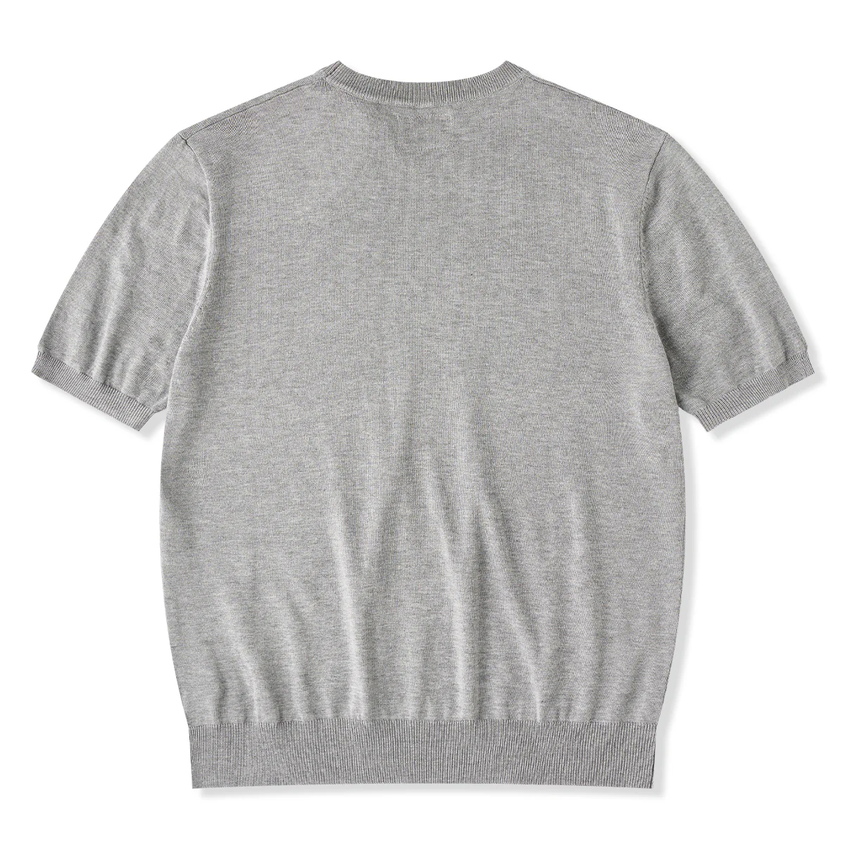 Clean Fit 四色展開 袖・襟・裾リブ入り極細畝ニットTee - Image 5