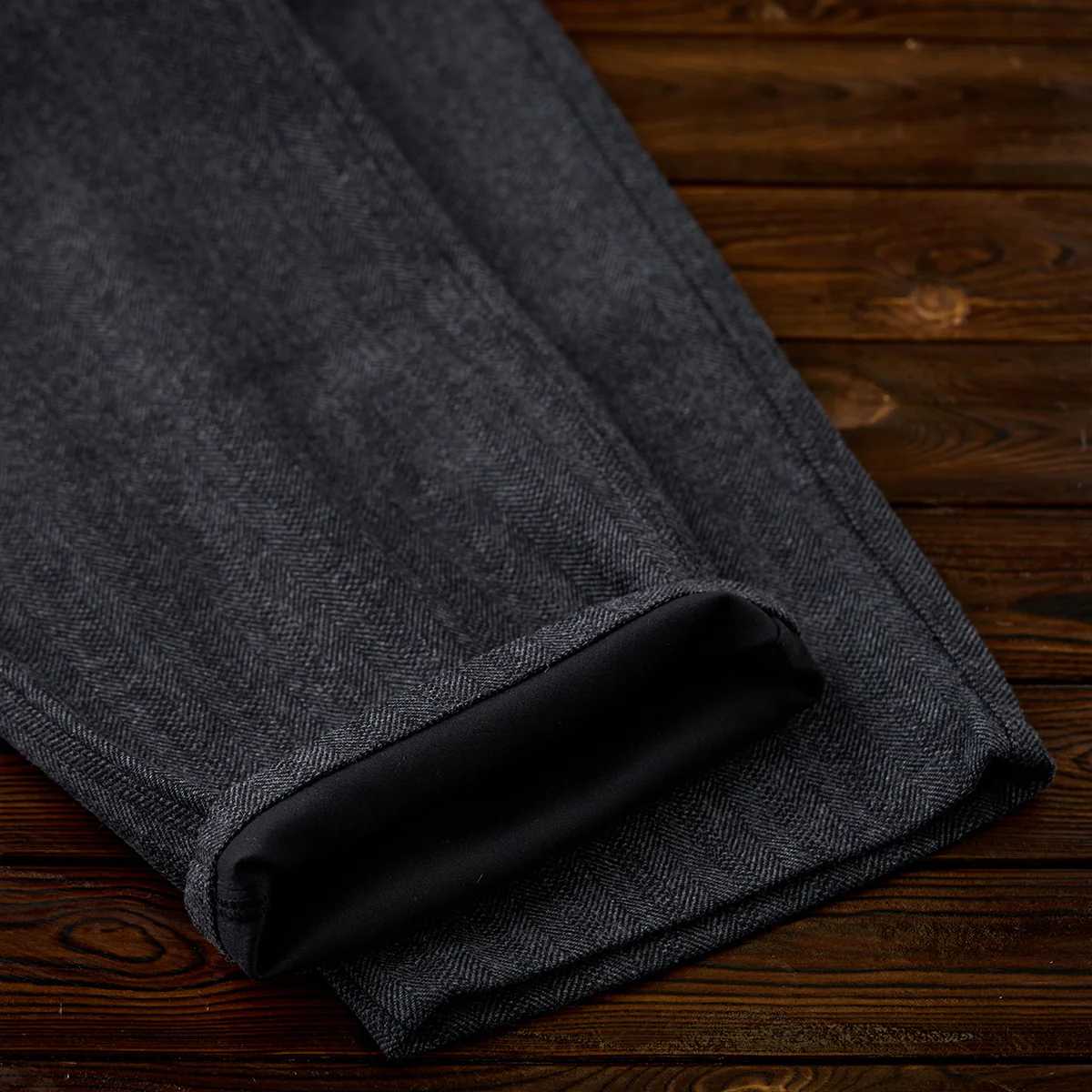 Business&Casual ウール混ヘリンボーンツイルスラックス - Image 15