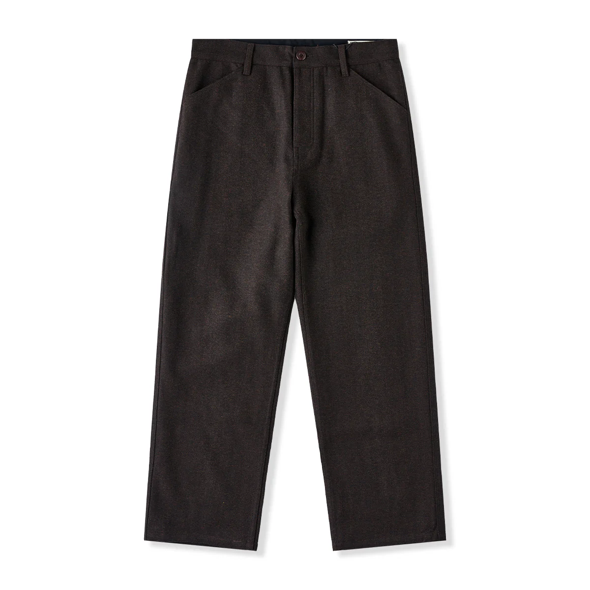 Business&Casual ウール混ヘリンボーンツイルスラックス - Image 2