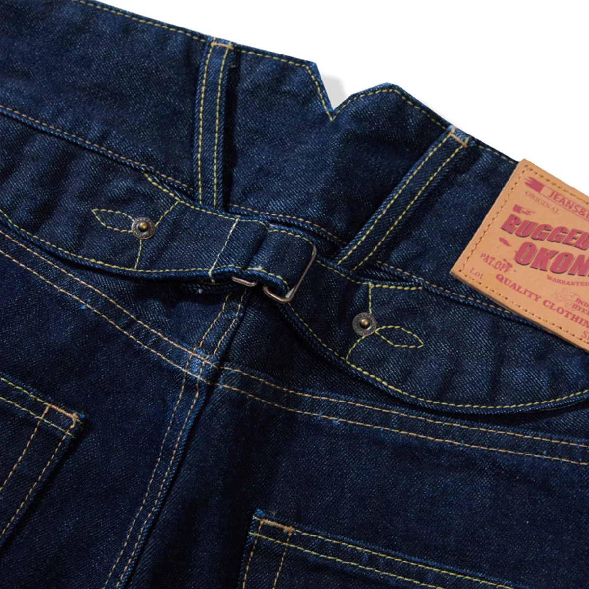 14.75oz 2タイプ選べるシンチバック付きヘビーウェイトデニムパンツ - Image 12