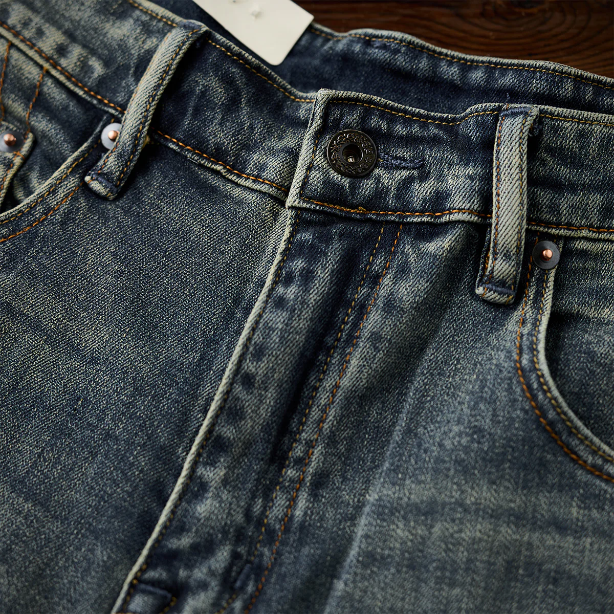 1970s ウィスカー加工 ユーズド感デニムパンツ - Image 7