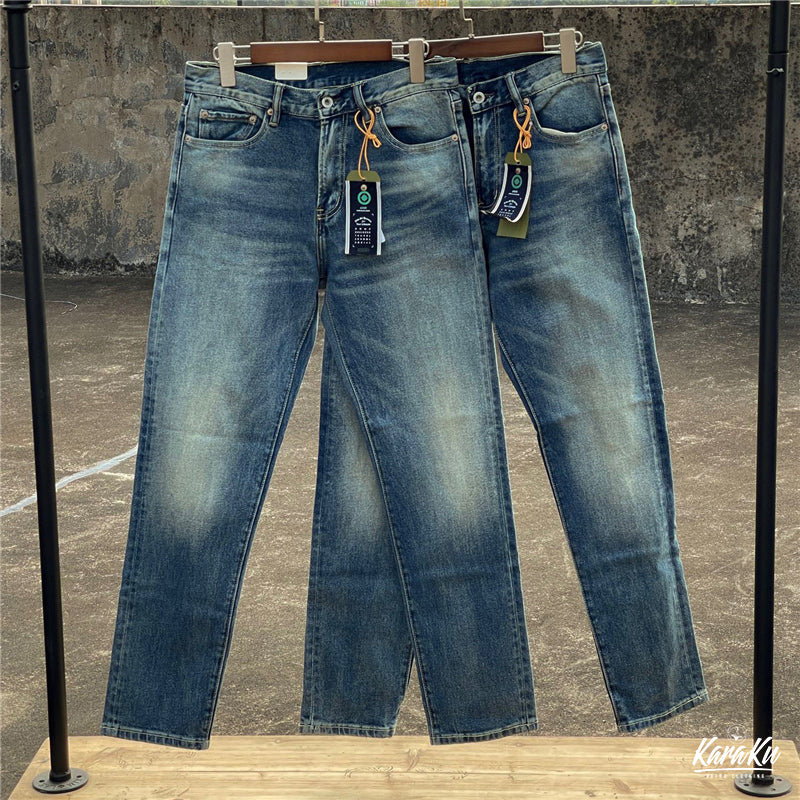 ディストレスト加工　タックストレッチデニムパンツ - Image 4
