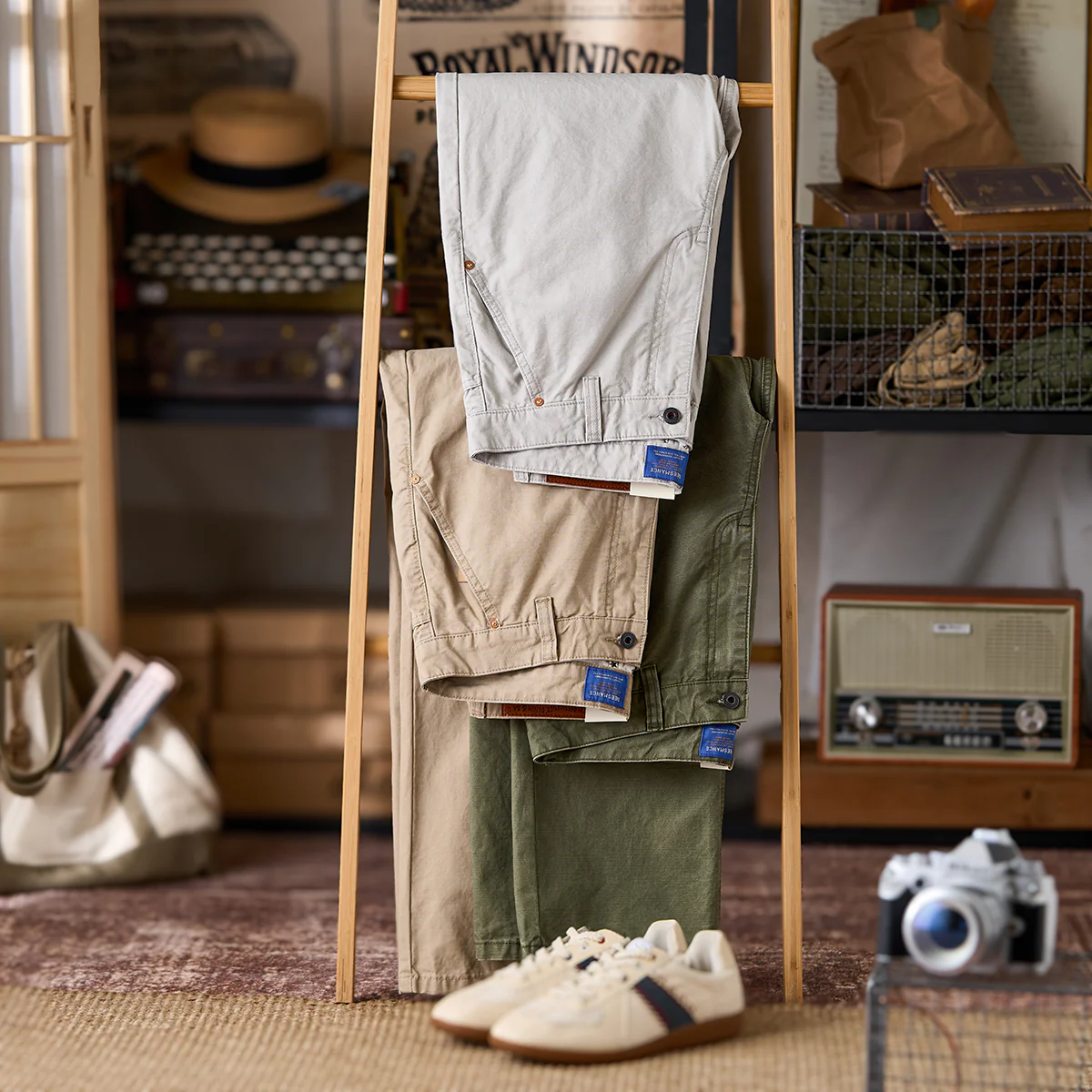 Business&Casual　三色展開ストレートコットンチノパン - Image 5