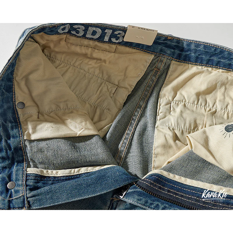 1970's 革バックル付けウォッシュ加工デニムショーツ - Image 14