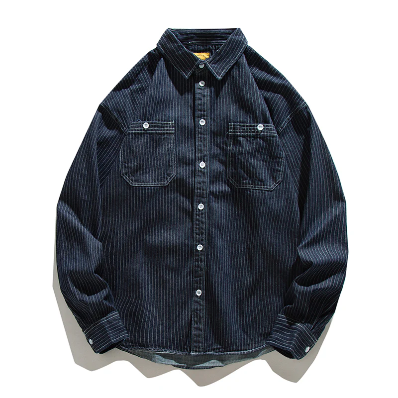 WABASH ウォバッシュストライプデニムシャツ