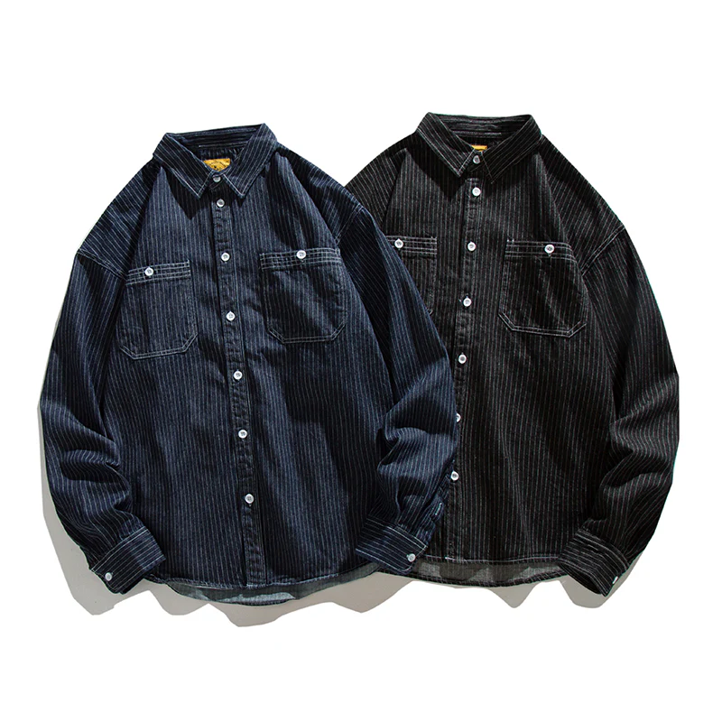 WABASH ウォバッシュストライプデニムシャツ - Image 5