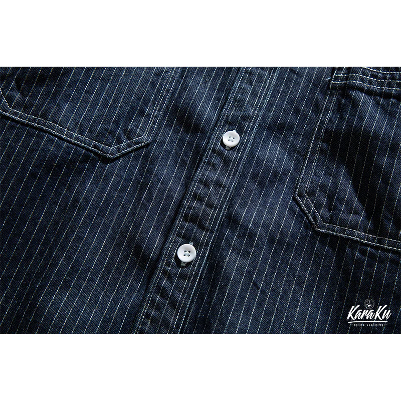 WABASH ウォバッシュストライプデニムシャツ - Image 8