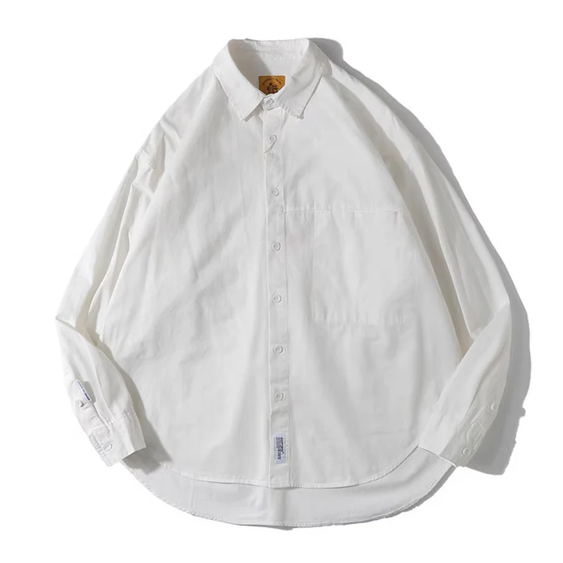 Cleanfit　無地三色ヘムライン長袖コットンシャツ - Image 3