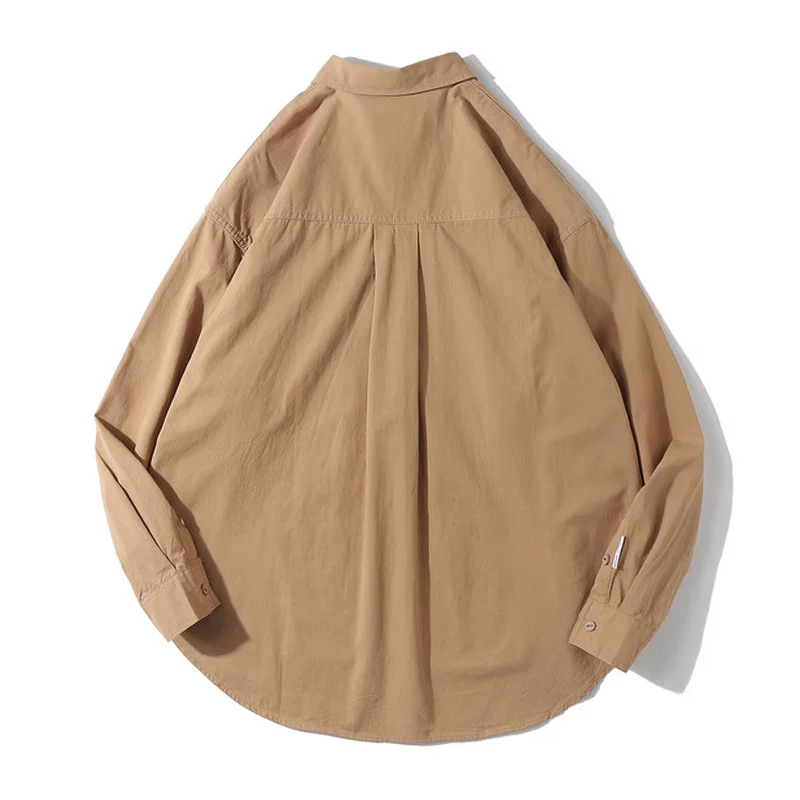Cleanfit　無地三色ヘムライン長袖コットンシャツ - Image 4