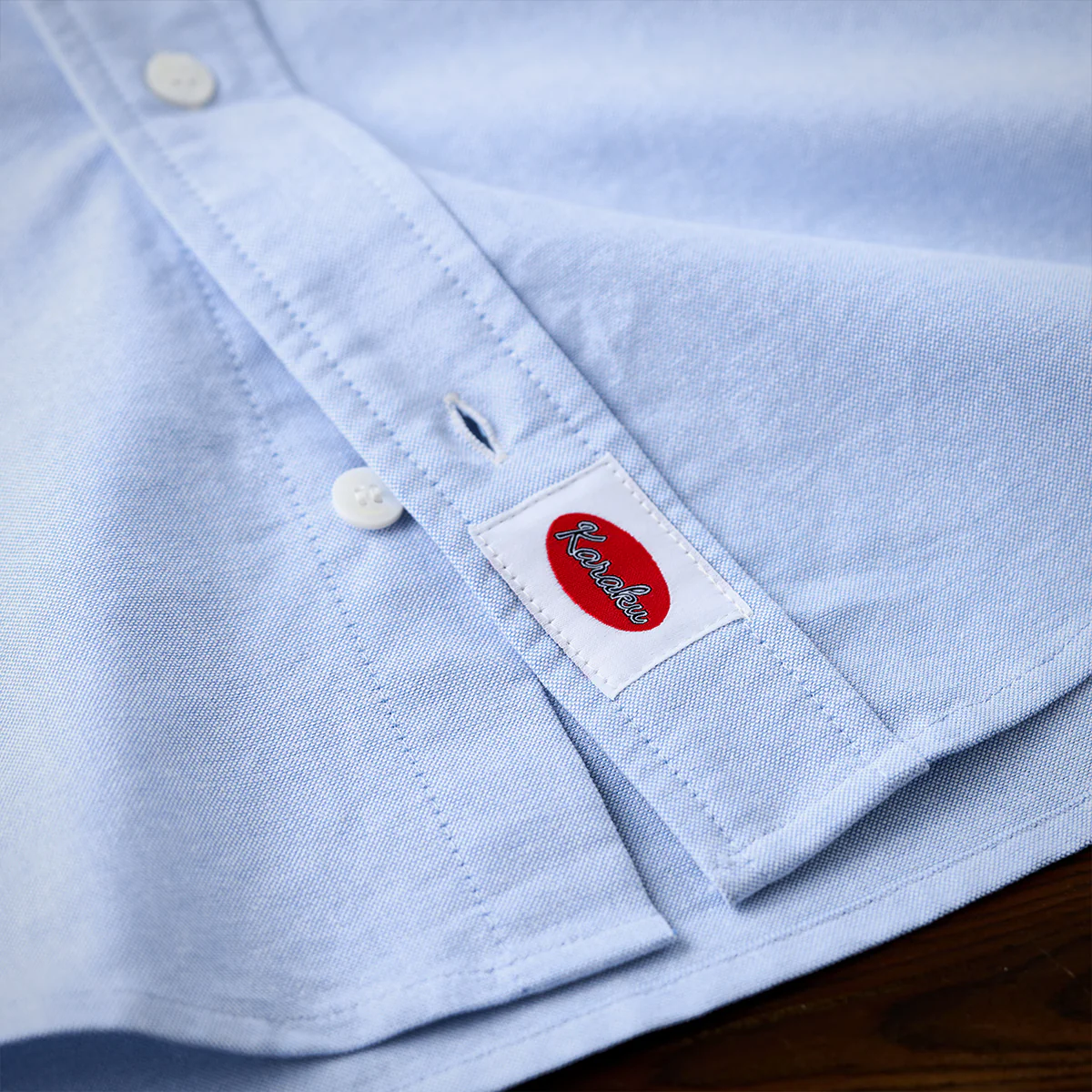 Cleanfit 赤ヒモ付き刺繍入りオックスフォード半袖シャツ - Image 13