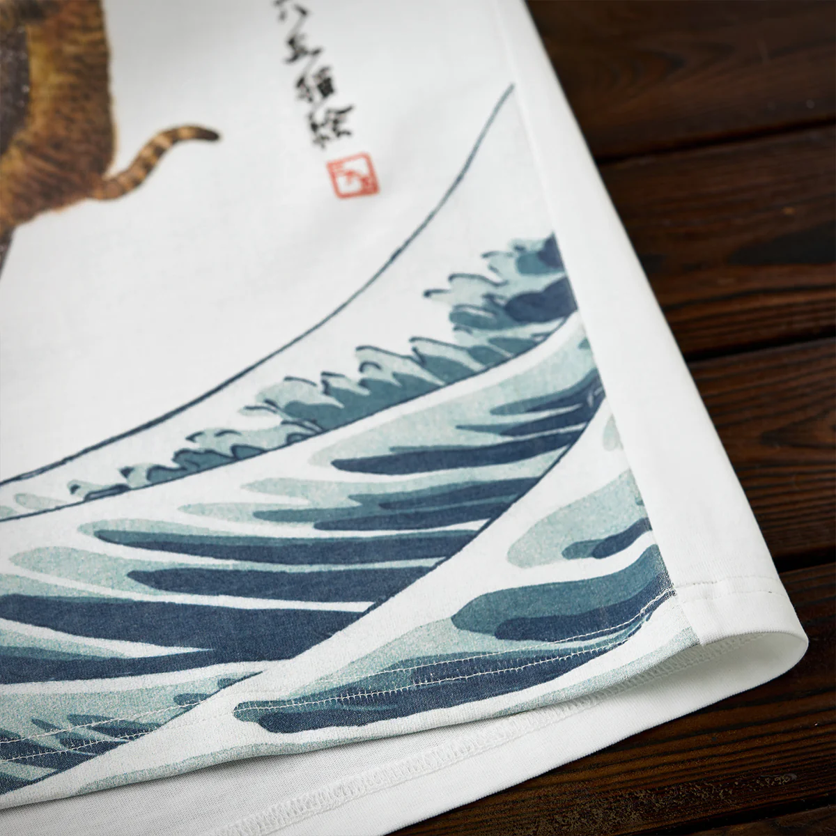「KaraKuｘ365CAT.ART」鯨と泳ぐ猫　浮世絵柄コットンTee - Image 14