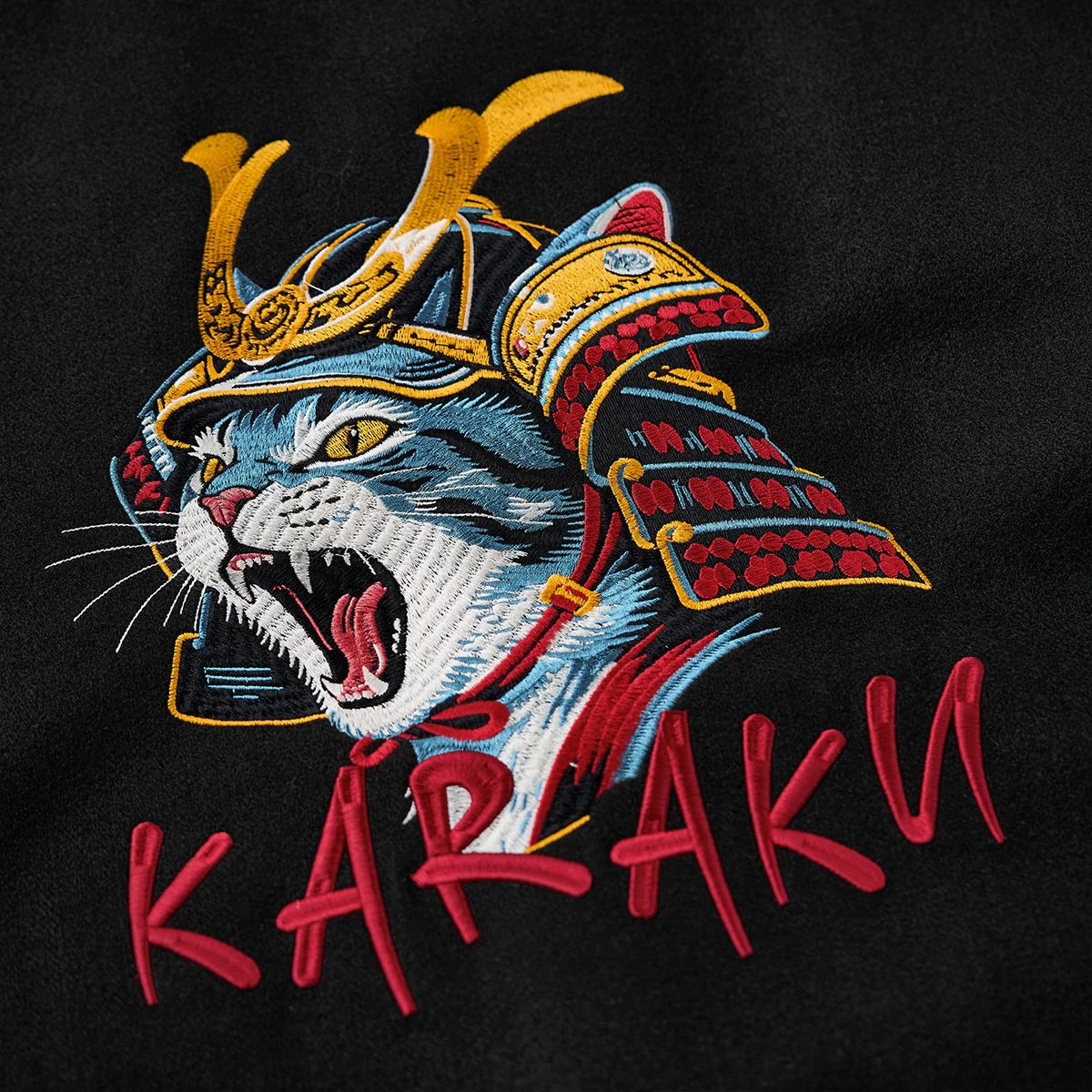 「烈吼ノ幕府将軍猫」刺繍＆karaku刺繍入りスタジャン - Image 8