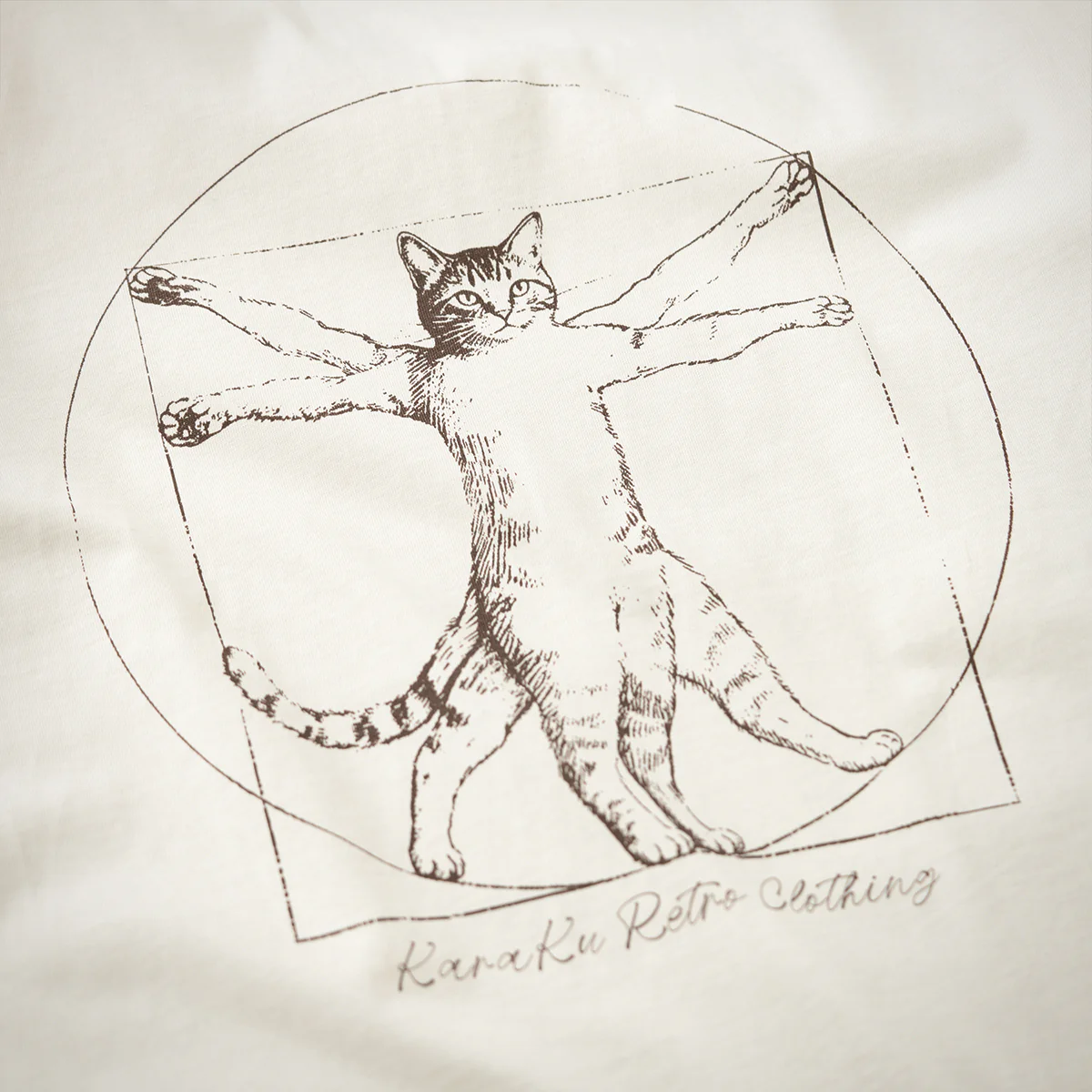 「ウィトルウィウス的にゃん体図」スケッチ風線画コットンロンT - Image 10