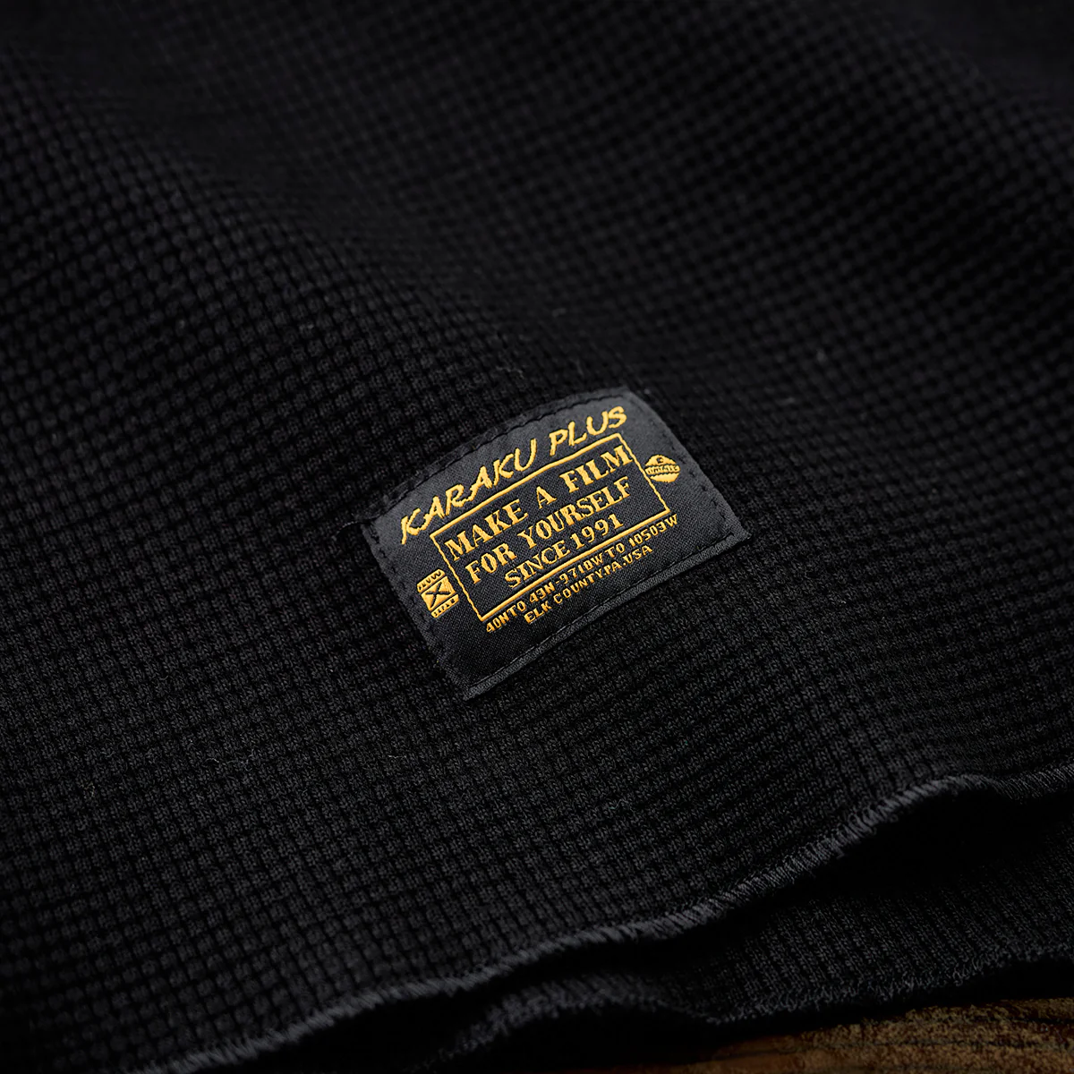 Vガゼット入り ワッフルラグランスリーブロングTシャツ - Image 11