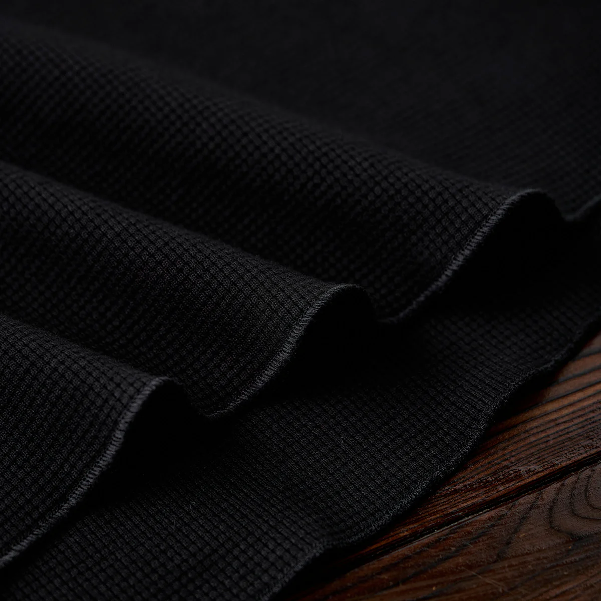 Vガゼット入り ワッフルラグランスリーブロングTシャツ - Image 12