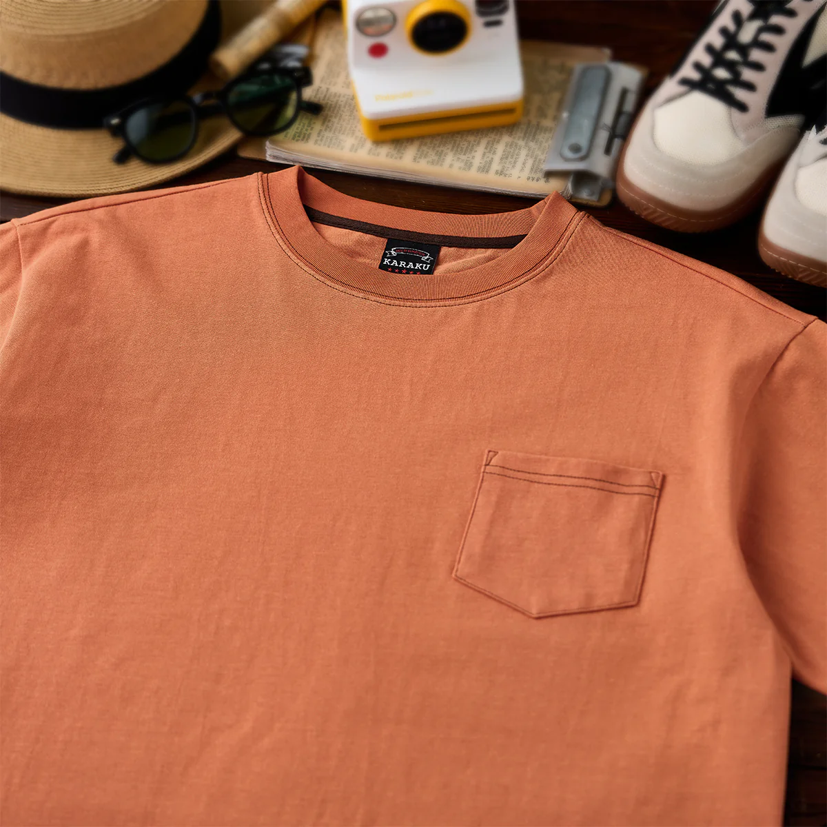 「骸骨・サマーバケーション」バックプリント入りコットンポケットTee - Image 6