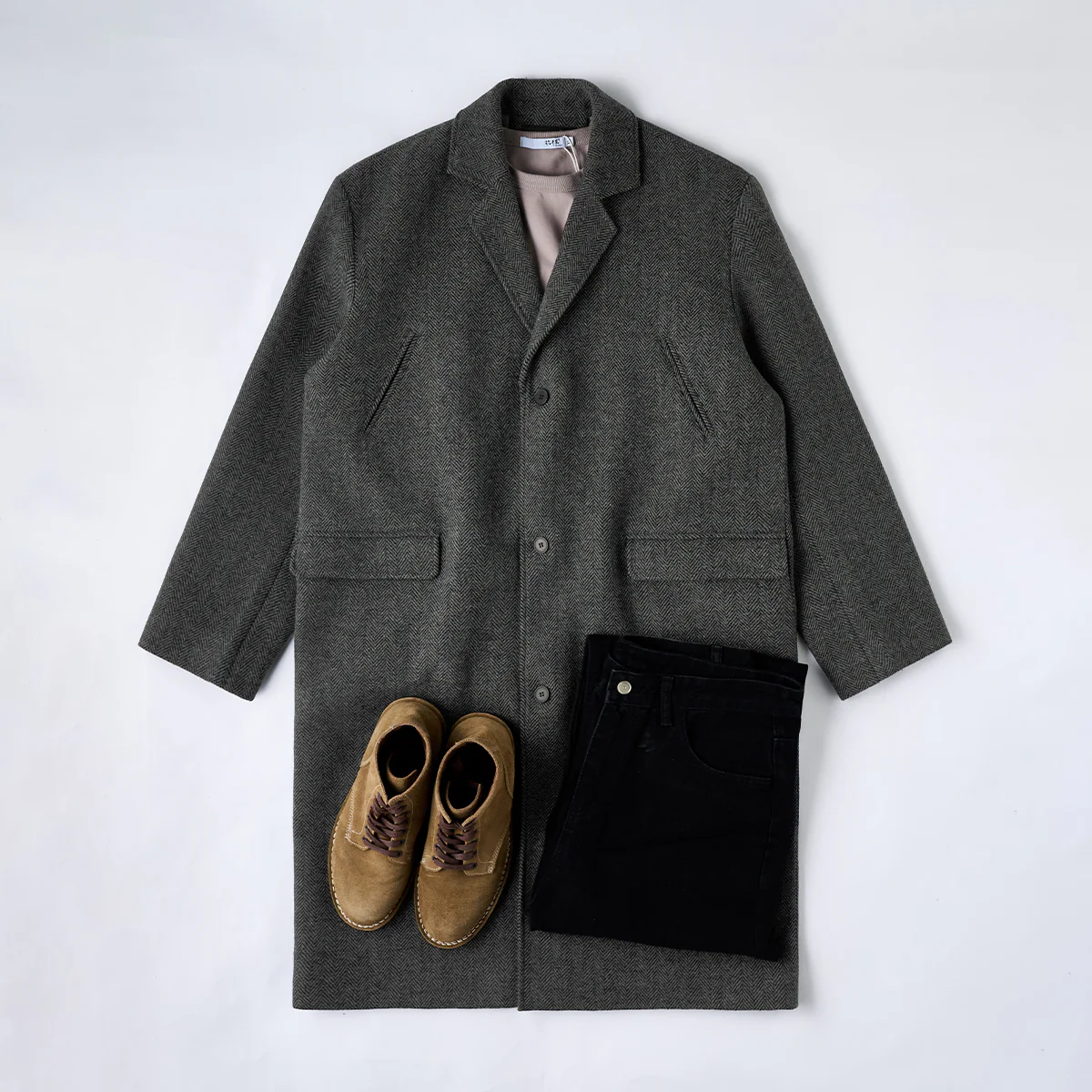 Business&Casual　ヘリンボーンウール混ツイードロングコート - Image 18