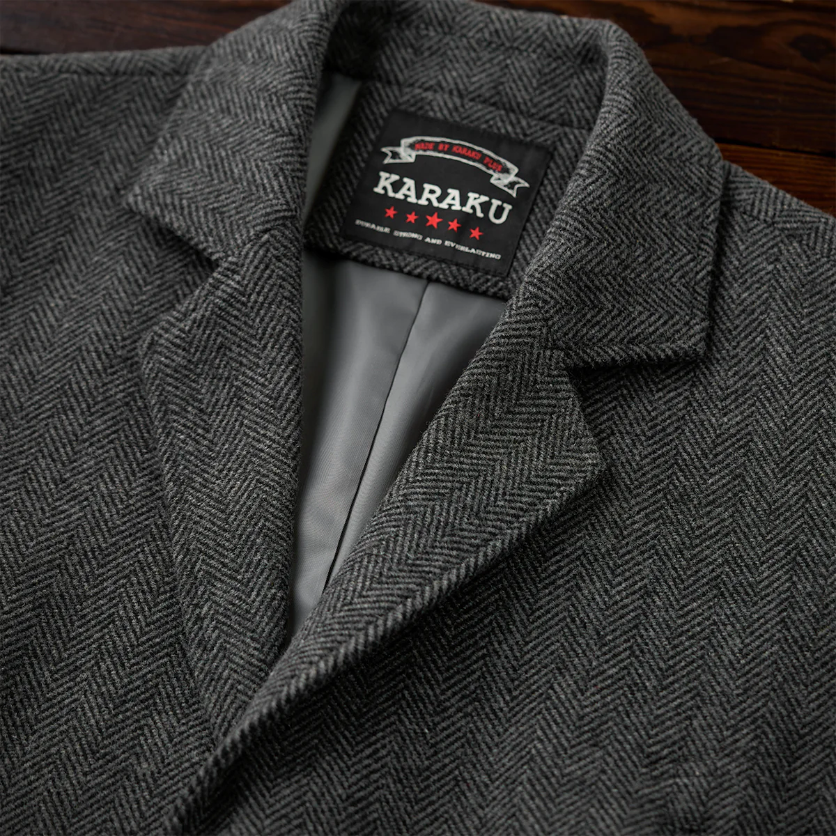 Business&Casual　ヘリンボーンウール混ツイードロングコート - Image 5
