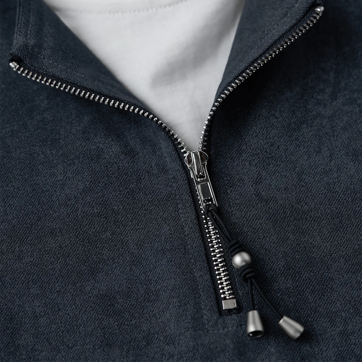 SORONA®涼感機能 刺繡入りハーフジップフェイクレイヤードTee - Image 11
