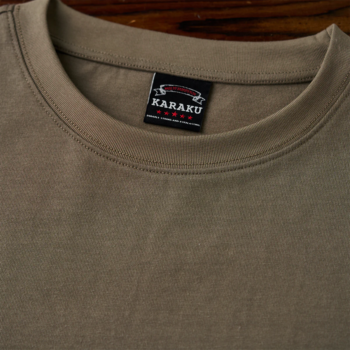 【予約】裾ドローコード付き　レトロストライプ柄袖切り替えコットンTee - Image 8