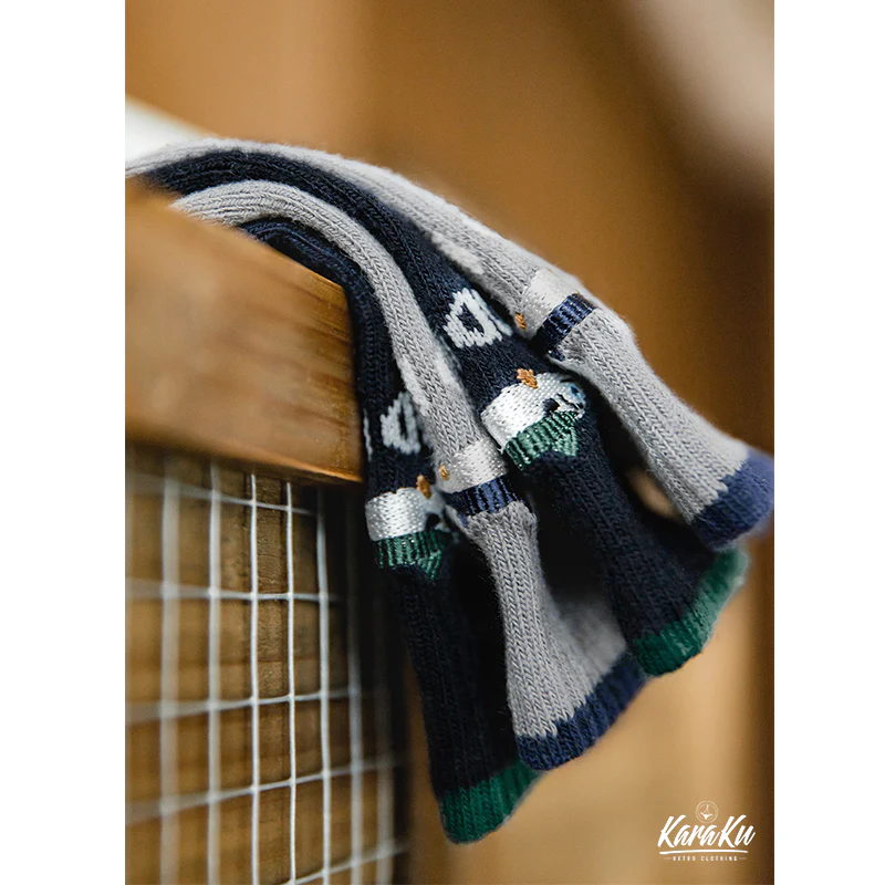 サバ刺繍入りニットソックス 2足組 - Image 5