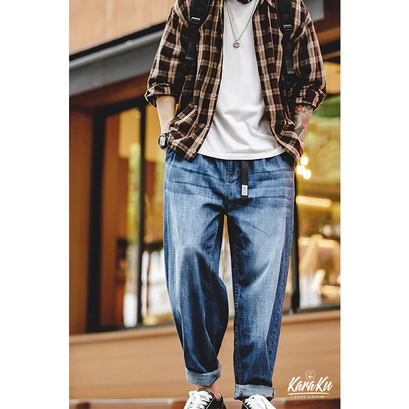 7.8oz ヒゲ加工 ウォッシュドデニムパンツ - Image 3