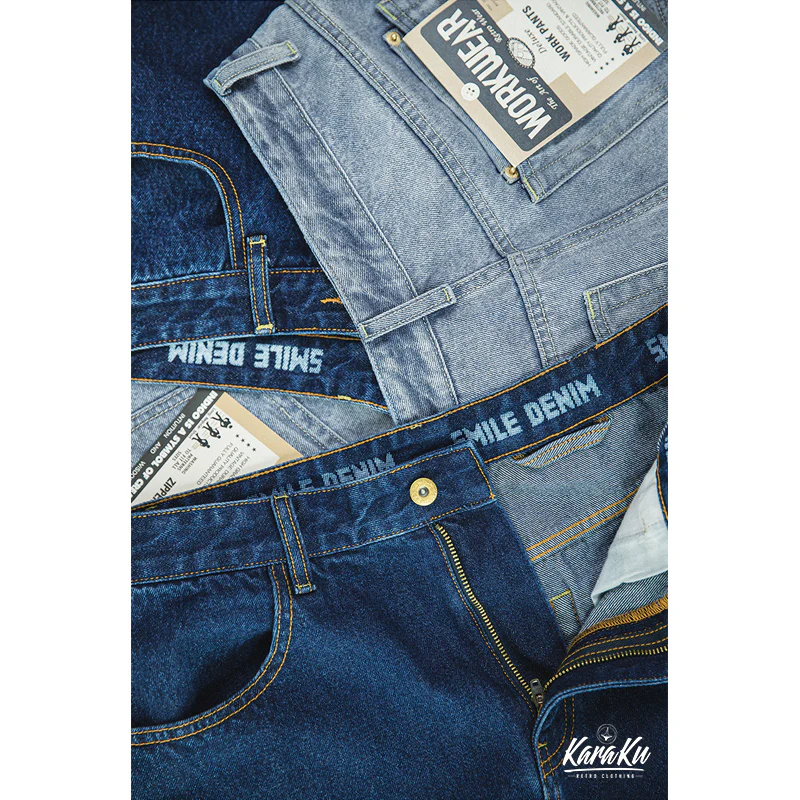 Dad Jeans ストレートコットンデニムパンツ - Image 10