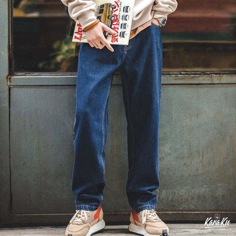 Dad Jeans ストレートコットンデニムパンツ - Image 3