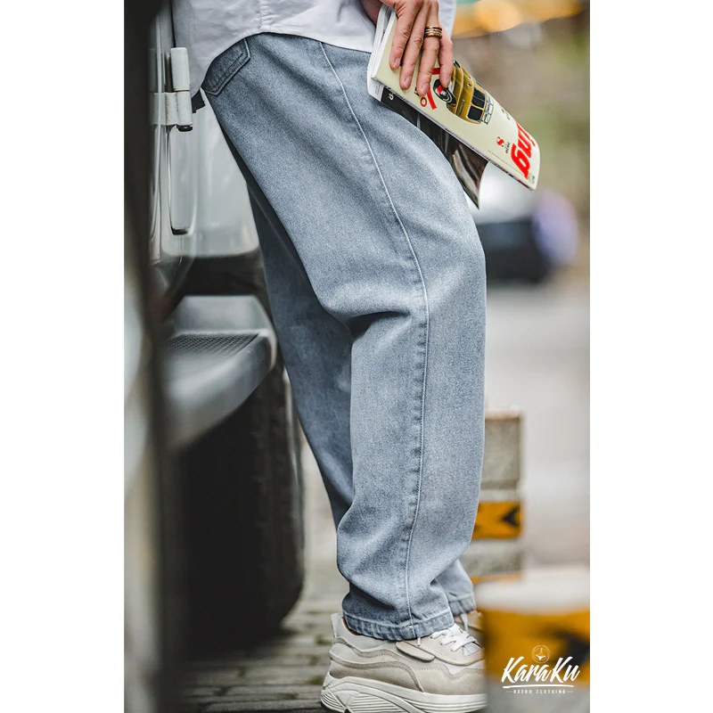 Dad Jeans ストレートコットンデニムパンツ - Image 7