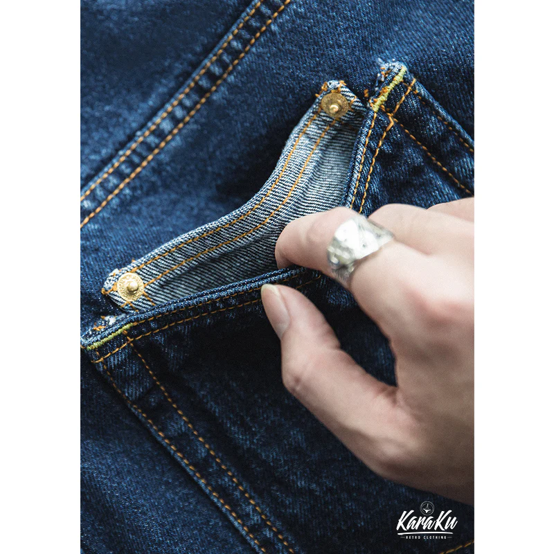 Dad Jeans ストレートコットンデニムパンツ - Image 9