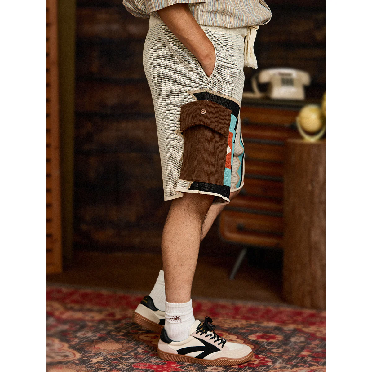 NAVAJO柄インターシャ編みショートパンツ - Image 6
