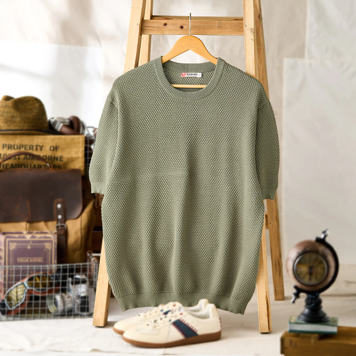 ヘビーウェイト パイナップルパイルニットTee - Image 3