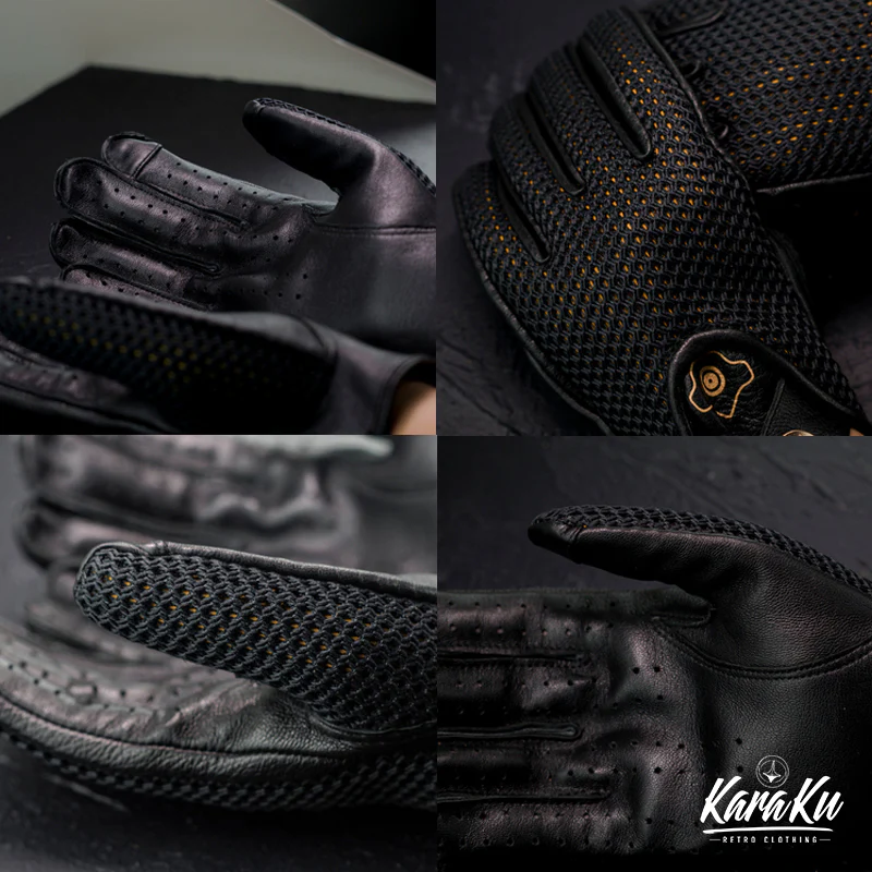 牛革×メッシュ バイクグローブ - Image 6