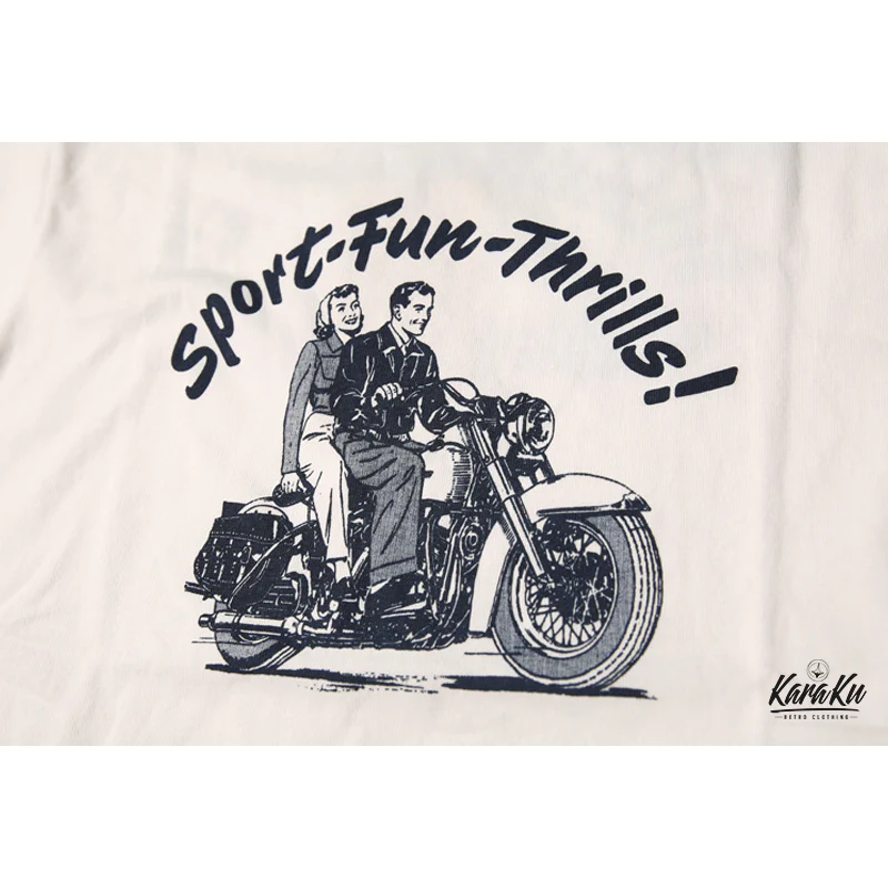 265ヘビーウェイト　バイクプリントリンガーTee - Image 15