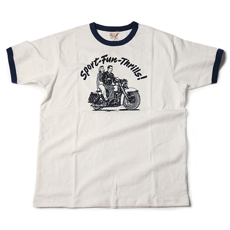 265ヘビーウェイト　バイクプリントリンガーTee - Image 3