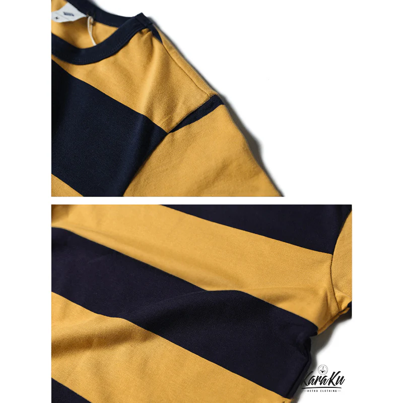 多色展開　ヘビーウエイトプリズナーボーダーTシャツ - Image 10