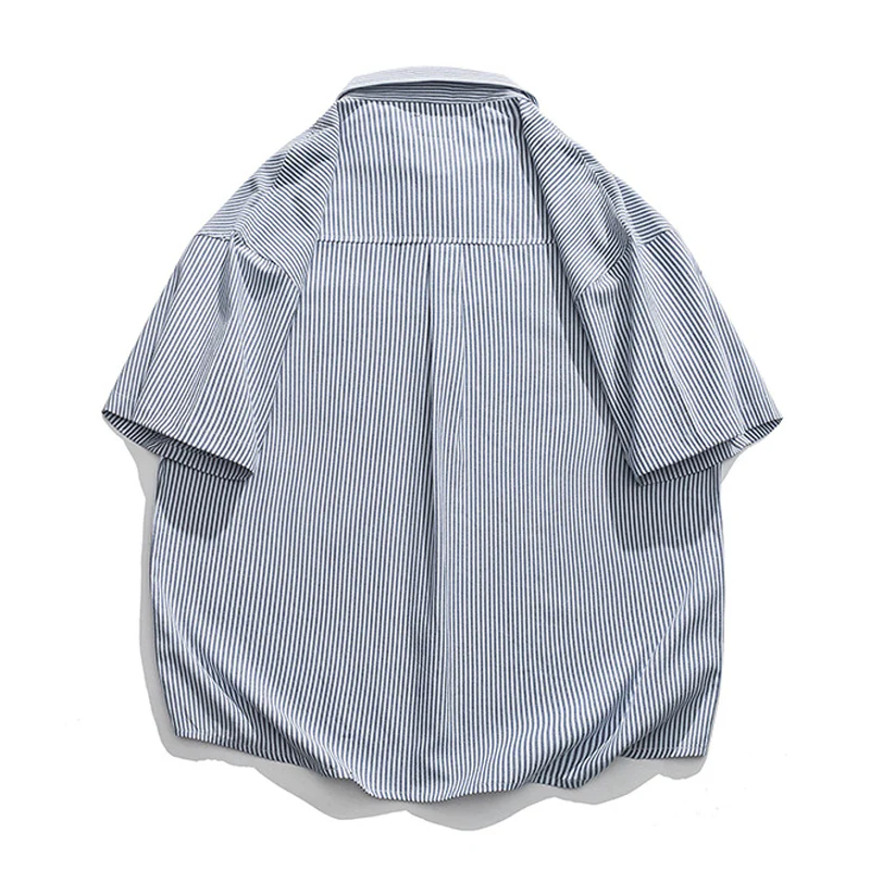 細ストライプ　ドロップショルダーシャツ - Image 6