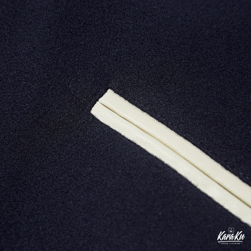 エルボーパッチ 「B」刺繡入りスタジャン - Image 8