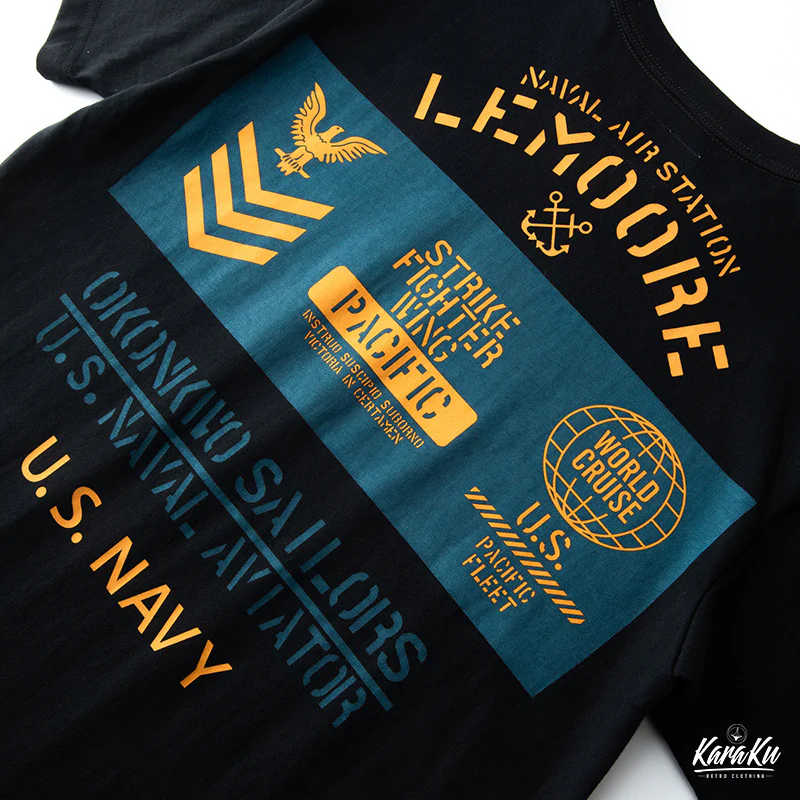 U.S.NAVY ミリタリープリントコットンTee - Image 16