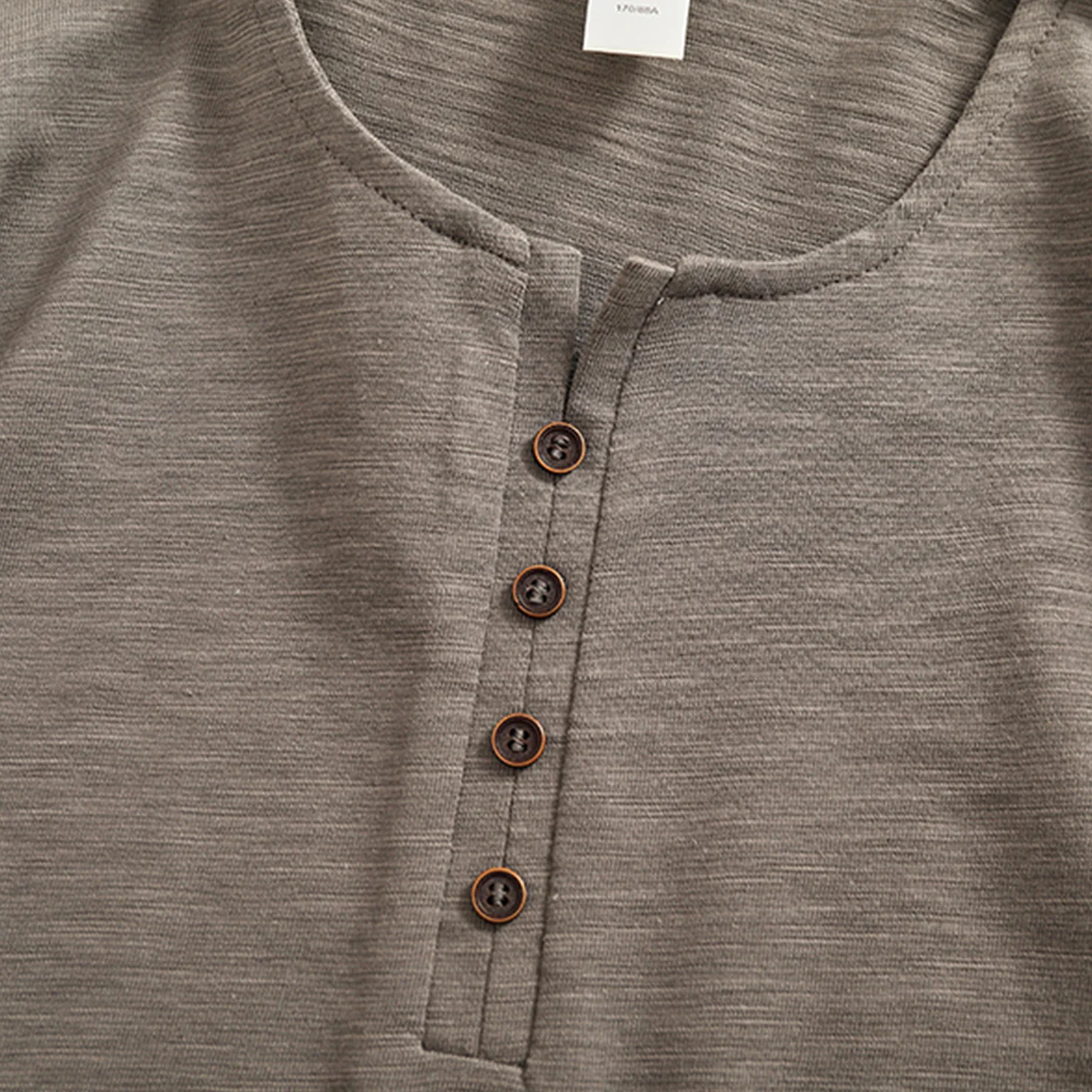 4ボタンヘンリーネックスラブコットンTee 4色展開 - Image 11