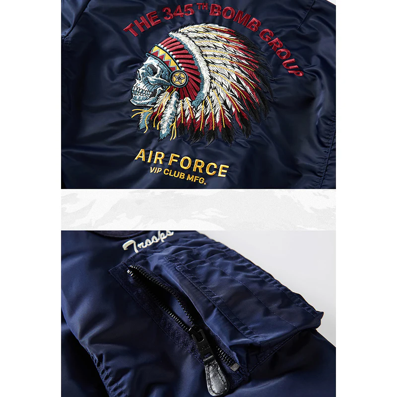 （American Indian chief）中綿　MA-1フライトジャケット - Image 11
