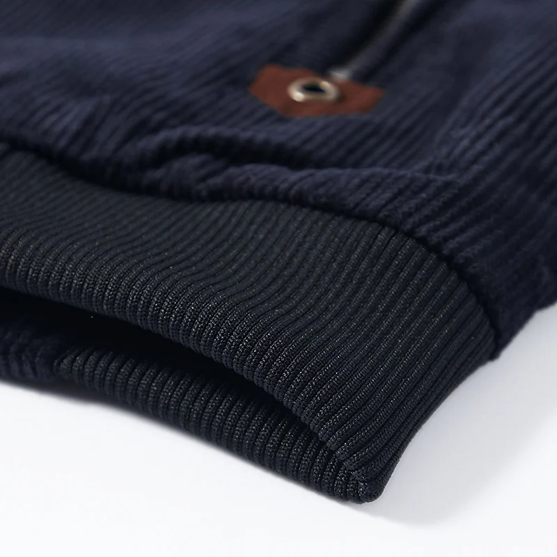 ベルクロ式パッチ付き レター刺繍入りコーデュロイジャケット - Image 8